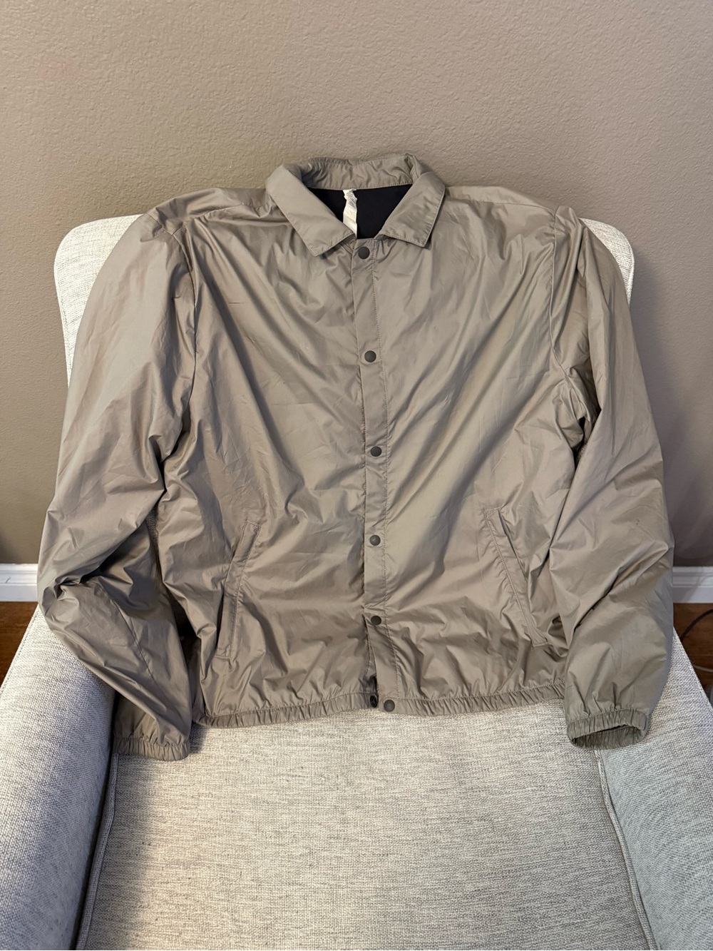 lululemon athletica Men's Button-Front Windbreaker Jacket - Taupe